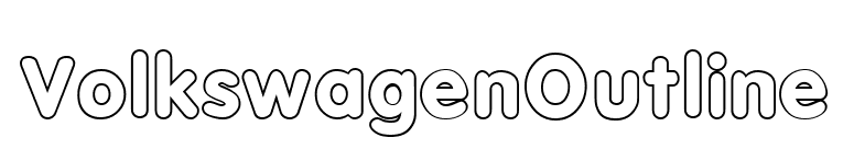 VolkswagenOutline font preview