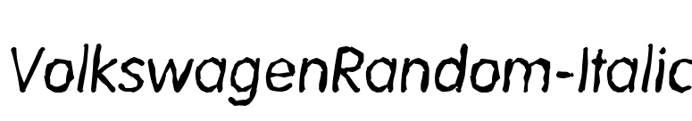 VolkswagenRandom-Italic font preview