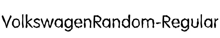 VolkswagenRandom-Regular font preview