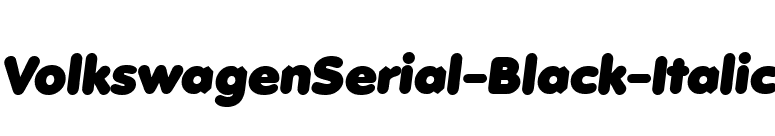 VolkswagenSerial-Black-Italic font preview