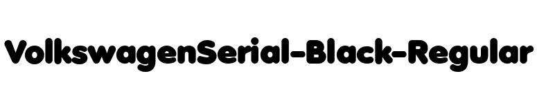 VolkswagenSerial-Black-Regular font preview