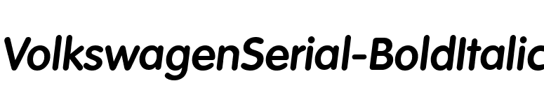 VolkswagenSerial-BoldItalic font preview