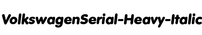 VolkswagenSerial-Heavy-Italic font preview