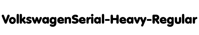 VolkswagenSerial-Heavy-Regular font preview