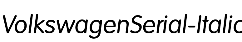 VolkswagenSerial-Italic font preview