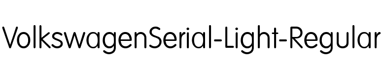 VolkswagenSerial-Light-Regular font preview