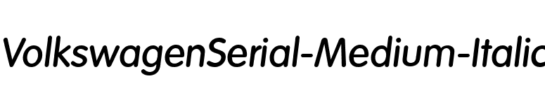 VolkswagenSerial-Medium-Italic font preview