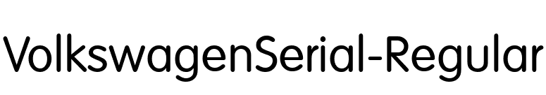 VolkswagenSerial-Regular font preview