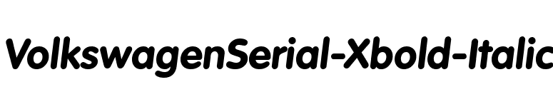 VolkswagenSerial-Xbold-Italic font preview