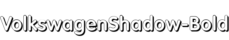 VolkswagenShadow-Bold font preview
