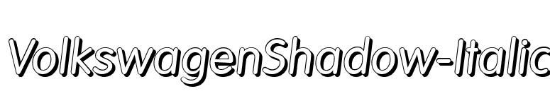 VolkswagenShadow-Italic font preview