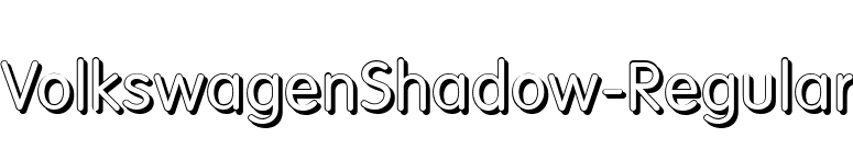 VolkswagenShadow-Regular font preview