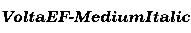 VoltaEF-MediumItalic font preview