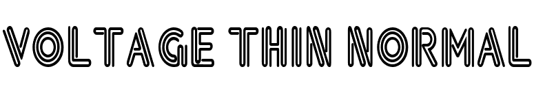 Voltage Thin Normal font preview