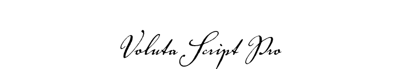 Voluta Script Pro font preview