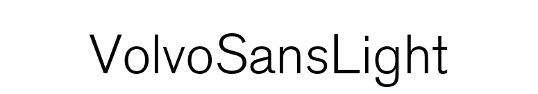 VolvoSansLight font preview