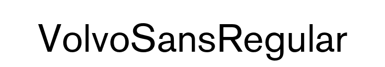 VolvoSansRegular font preview