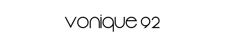 Vonique 92 font preview