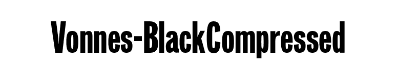 Vonnes-BlackCompressed font preview