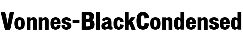 Vonnes-BlackCondensed font preview