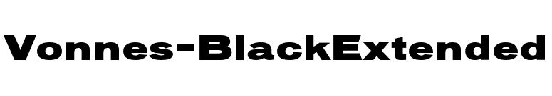 Vonnes-BlackExtended font preview