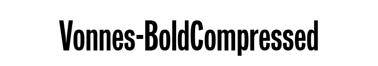 Vonnes-BoldCompressed font preview