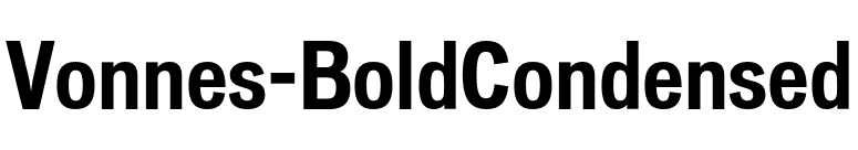 Vonnes-BoldCondensed font preview