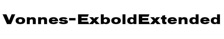 Vonnes-ExboldExtended font preview