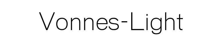 Vonnes-Light font preview