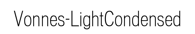 Vonnes-LightCondensed font preview