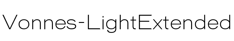 Vonnes-LightExtended font preview