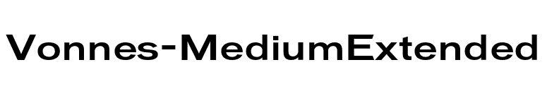 Vonnes-MediumExtended font preview