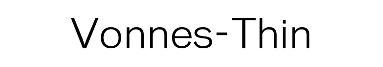 Vonnes-Thin font preview