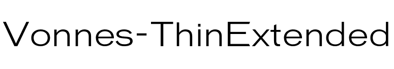 Vonnes-ThinExtended font preview