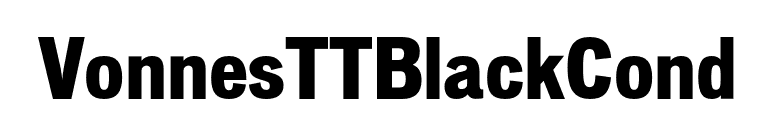 VonnesTTBlackCond font preview