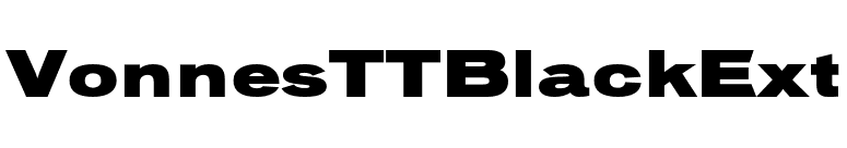 VonnesTTBlackExt font preview