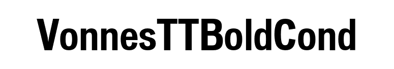 VonnesTTBoldCond font preview