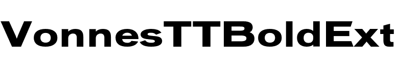 VonnesTTBoldExt font preview