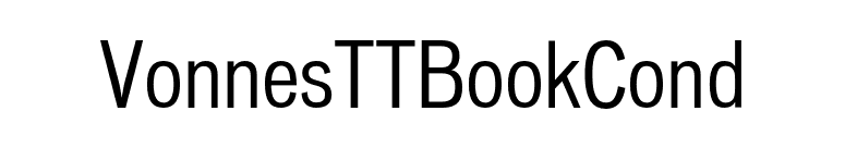 VonnesTTBookCond font preview