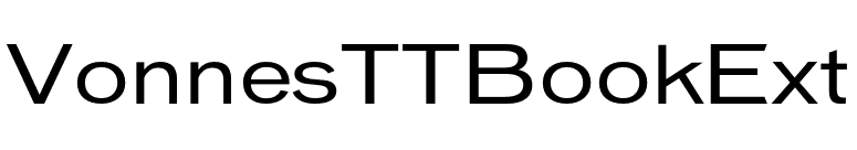 VonnesTTBookExt font preview