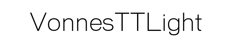 VonnesTTLight font preview