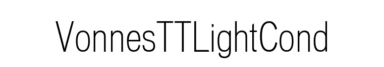 VonnesTTLightCond font preview