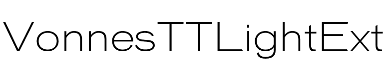 VonnesTTLightExt font preview