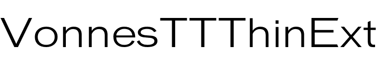 VonnesTTThinExt font preview