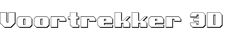 Voortrekker 3D font preview
