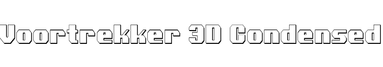 Voortrekker 3D Condensed font preview