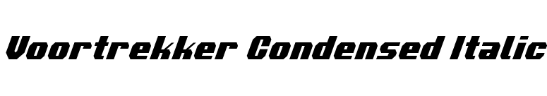 Voortrekker Condensed Italic font preview