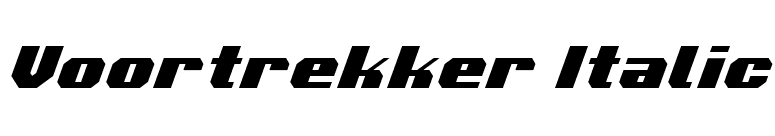 Voortrekker Italic font preview