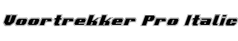 Voortrekker Pro Italic font preview
