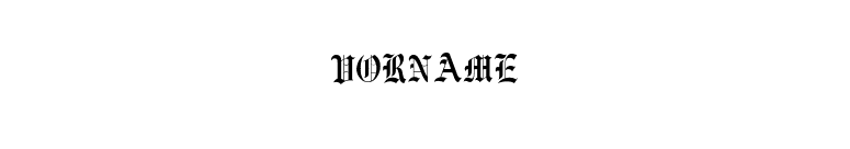 Vorname font preview
